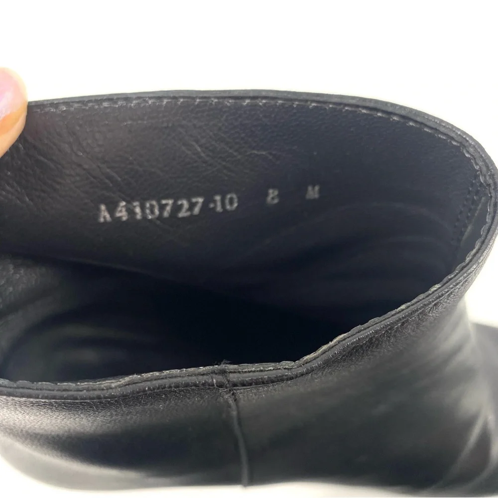 Stuart Weitzman Women's Bacari Leather High-Heel Black Booties - Picture 8 of 10